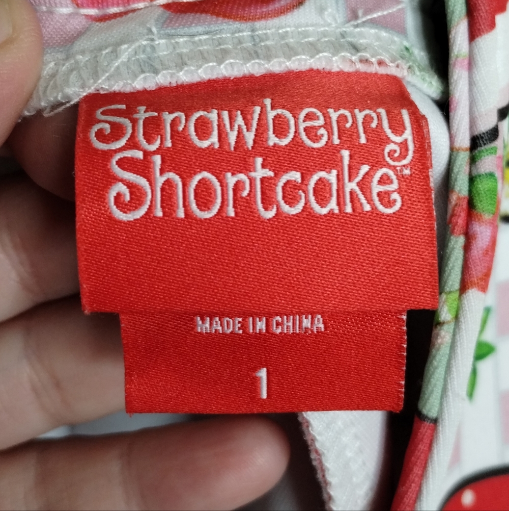 HOT TOPIC Strawberry Shortcake Patchwork Shortall… - image 6